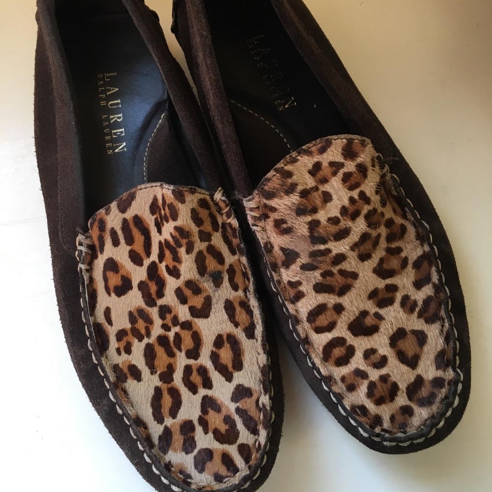 Ralph Lauren Size 6 1/2 Suede & Cow Hair Moccasins